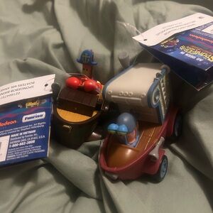 NEW SpongeBob SquarePants Boat  car Toys - set Mr krabs & Gary snail